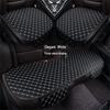 Universal Nappa Leather Car Seat Cushion: Star Embroidered, Backless, Non-Slip, Three-Piece Set