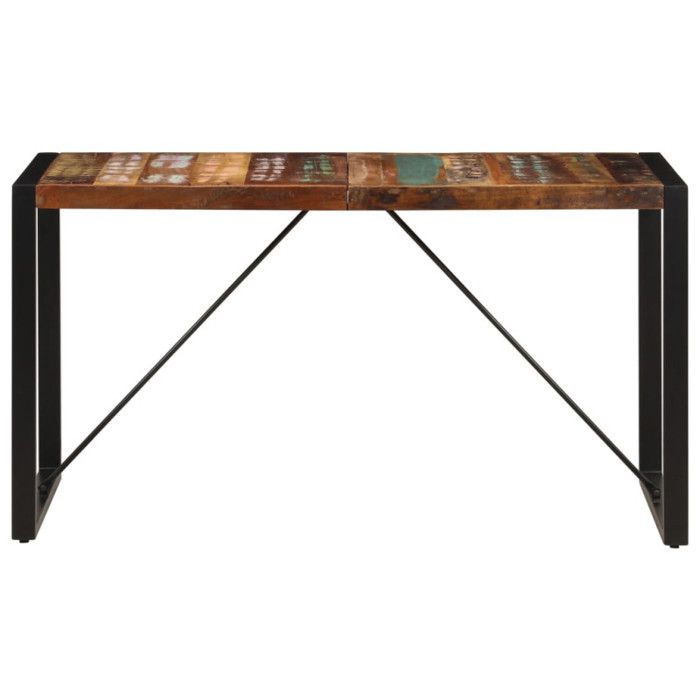 VidaXL Table de salle à manger 140x70x75cm Bois de récupération massif