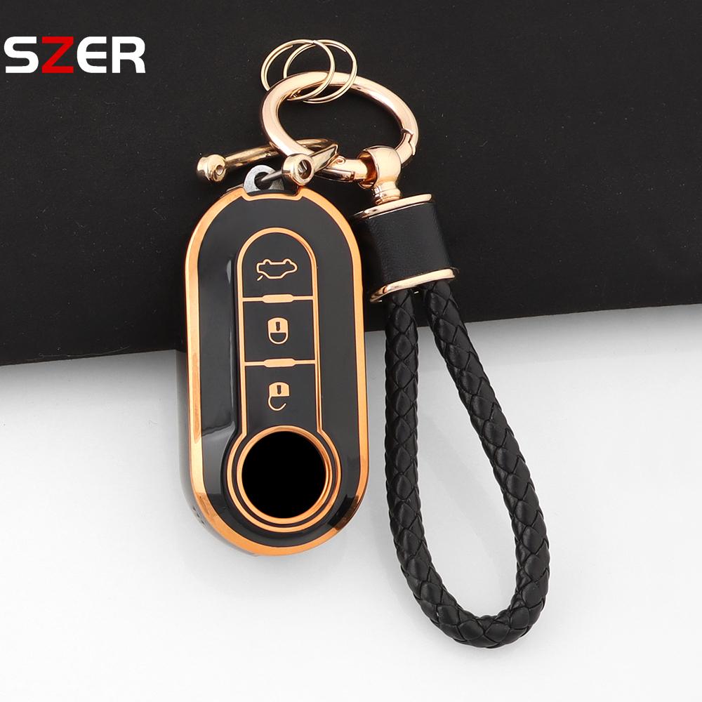 New Tpu Car Key Case Cover For Fiat 500 Ducato Panda 500L Punto Lancia Musa For Citroen Jumper For Peugeot Boxer Protected Fob