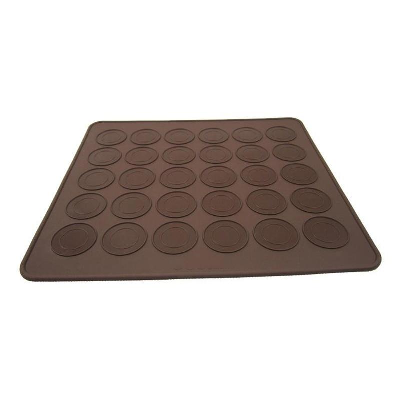 30 Runda Hål Macaron Silikonform Bakplatta Hög Temperaturbeständighet Bakform 1st