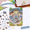 Cartoon Large Landscape Miao Wind Scene Sticker 3D Miniature World Unzipped DIY Scene Manual Sticker