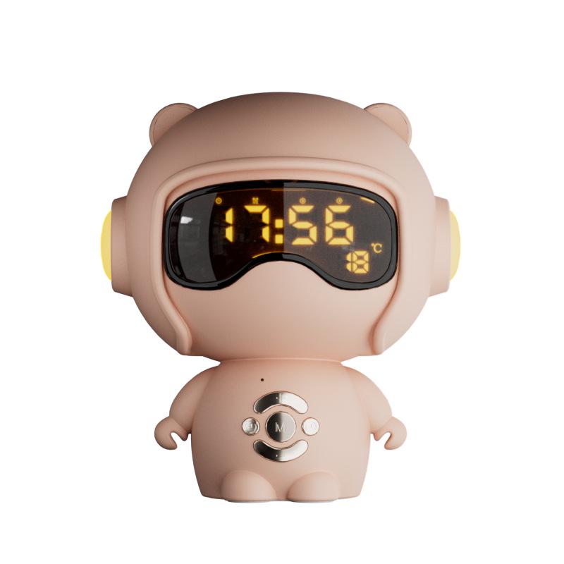 Smart Bluetooth Speaker with Voice Control, Alarm Clock, TF Card, and Ambient Light