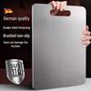 Large Double-Sided Antibacterial 316 Stainless Steel Cutting Board for Kitchen