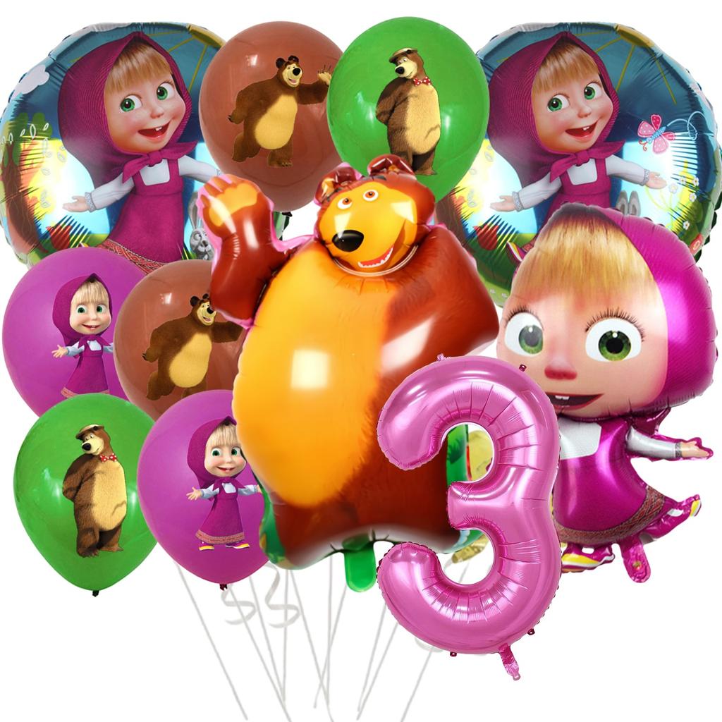 Mädchen und Bär Geburtstagsdekorationen Einweggeschirr Tischdecke Becher Teller Serviette Ballons Babyparty Kinder Partygeschenke