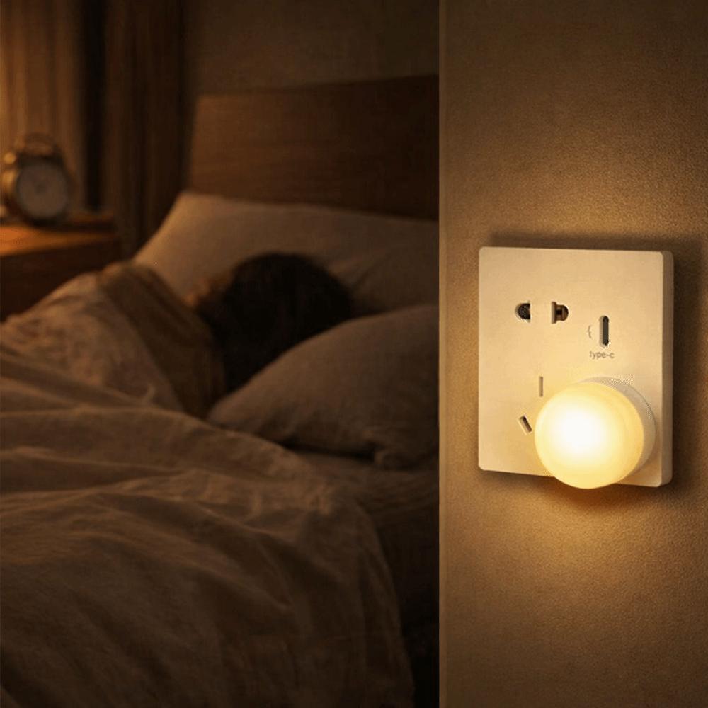 Round Shape Mini USB Night Light Mini Size USB Plug Lamp Eye Protection Lamp Reading Books