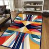 VIKAMA Moderner Bunter Geometrischer Teppich Bereichsteppich für Wohnzimmer Arbeitszimmer Sofa Fußmatte Studiertische Matte Küche Rutschfeste Bodenmatte