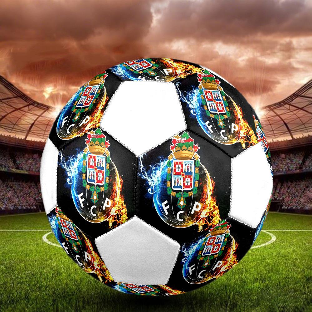 1PC FC Porto football size 5 soccer ball PrahaIndoor Soccer Ball Colorful All Ages Machine Stitched PVC Competition Ready Durable High-Bounce