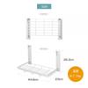 Hachibanya Rangement Machine à Laver Porte-Serviettes Magnétique Étagère Pliante Rangement Linge W45xD23xH26cm Blanc