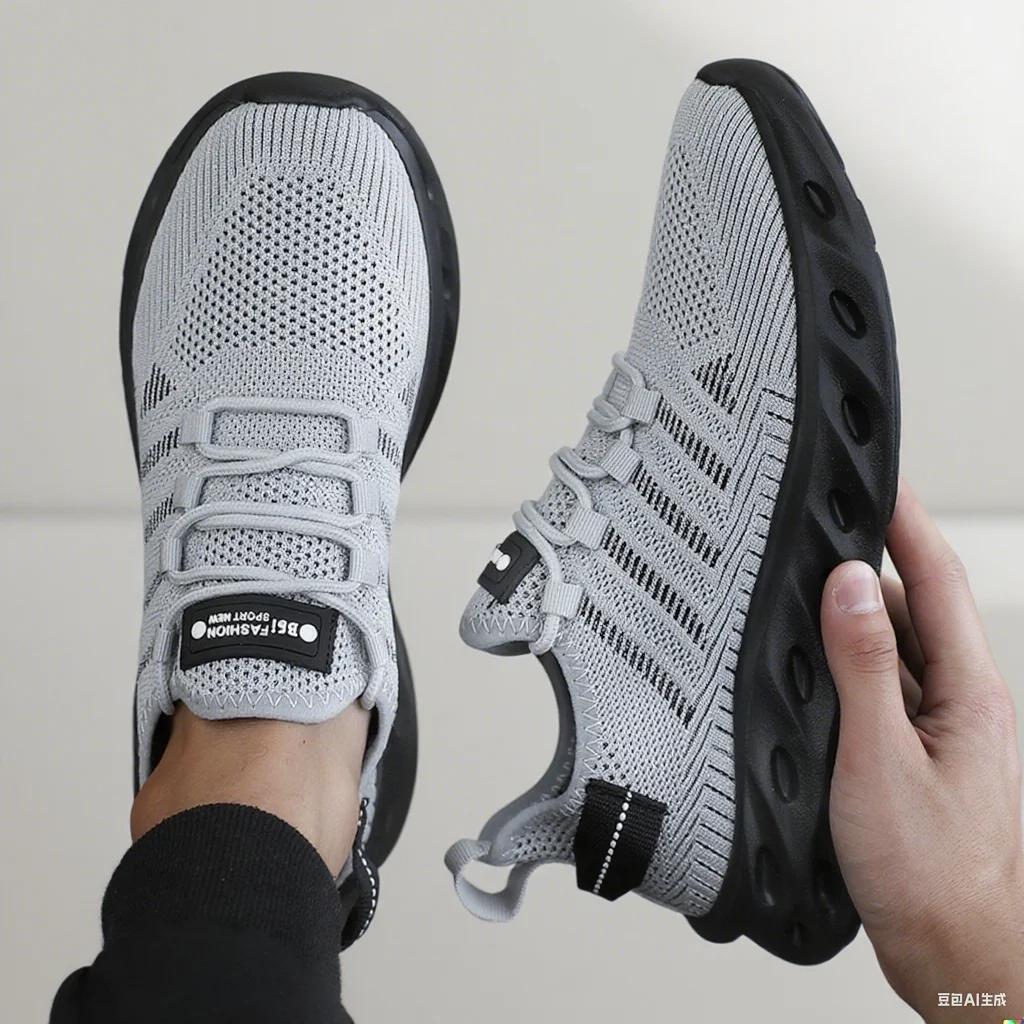 

Fashion Men Breathable Mesh Shoes Casual Sports Shoes Running Training Shoes Fast Drying and Wear-resistant NEY Style Tamanos Femininos 36 серый