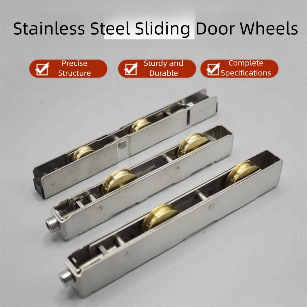 Stainless Steel Door Sliding Roller Bearing Rollers Double Copper Wheel Window Pulley Silent Sliding Door Fittings