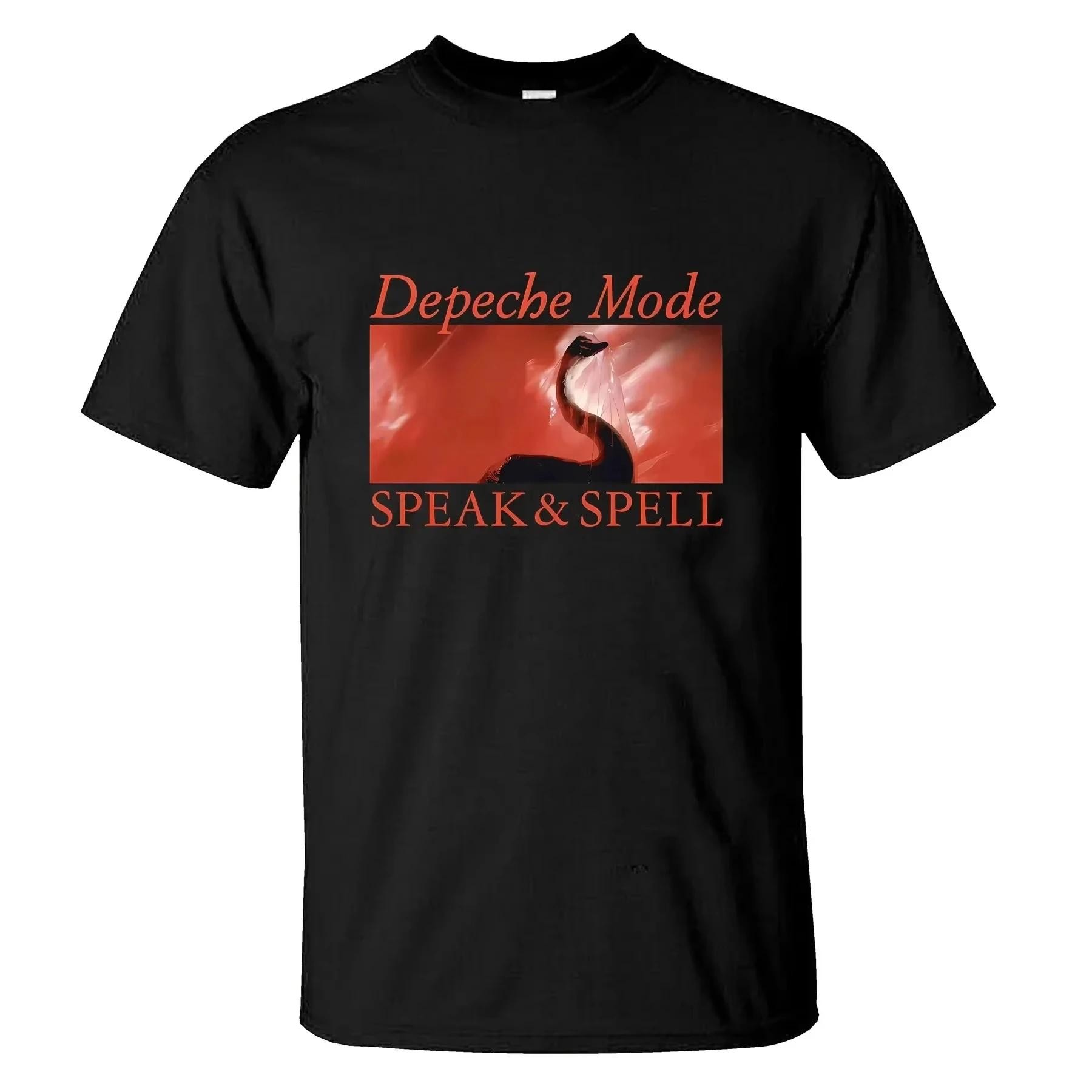 

2025 Удивительные футболки Мужские Женские Розовые Топы Черные От Depeche Cool Mode Футболка Повседневная Оверсайз Рок-Музыка Летняя Хлопковая С Коротким Рукавом L