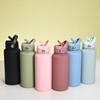 1L Stainless Steel Vacuum Insulated Water Bottle With Handle Straw Lid Outdoor Sports Travel