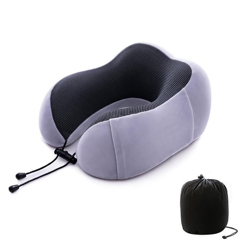 Cuscino Supporto Collo in Memory Foam Magnetico a Forma di Gobba di Cammello - Forma a U, Cuscino da Viaggio Portatile per la Protezione Cervicale