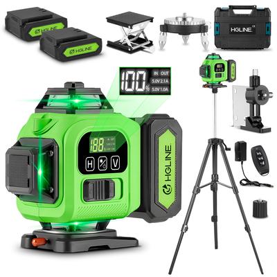 16 Lines Laser Level APP Remote Control Horizontal Vertical Levels Machine Power Display Laser Leveling With 100cm Tripod