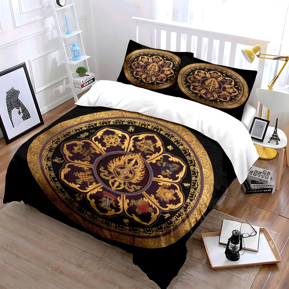 Mandala Tapestry Set - Meditation Decor Soft Comfortable Duvet Cover Bedding Set Included 1*Duvet Cover & 2*Pillowcases,Gift
