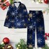 Ladies' Christmas Printed Long Sleeved Long Pants Casual Home Set