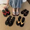 Flat-Bottomed Flip-Flop Shoes Women'S Shoes Summer Wear Beach French Small Sandals Sandals