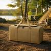 Camping Gear Organizer Spacious Canvas Storage Bag Zippered for Road Trips