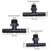 Hose Barbed Tee Connectors with Threaded Agriculture Irrigation Connections To DN16 DN20 Garden Hose Splitter 5 Pcs