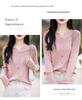 Women's Slimming V-Neck Stripe Button Cardigan for Autumn/Winter