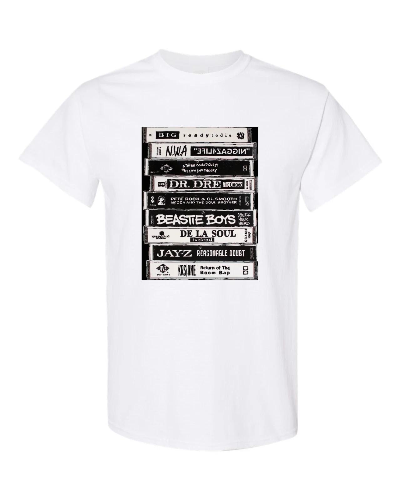 Classic Tape Hip Hop T-shirts Main Stream artist White shirt S