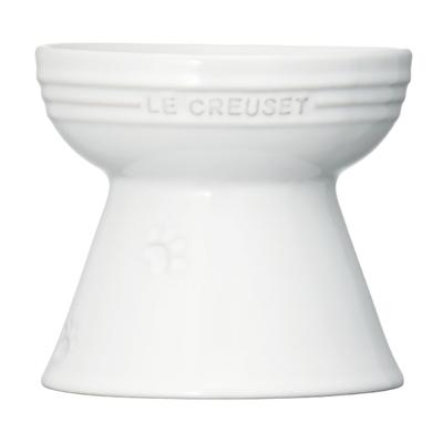 High Stand Pet Bowl White