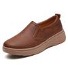 Slip-on Women Loafers PU Leather Waterproof Casual Shoes Non-slip Walking Shoes White Nurse Shoes