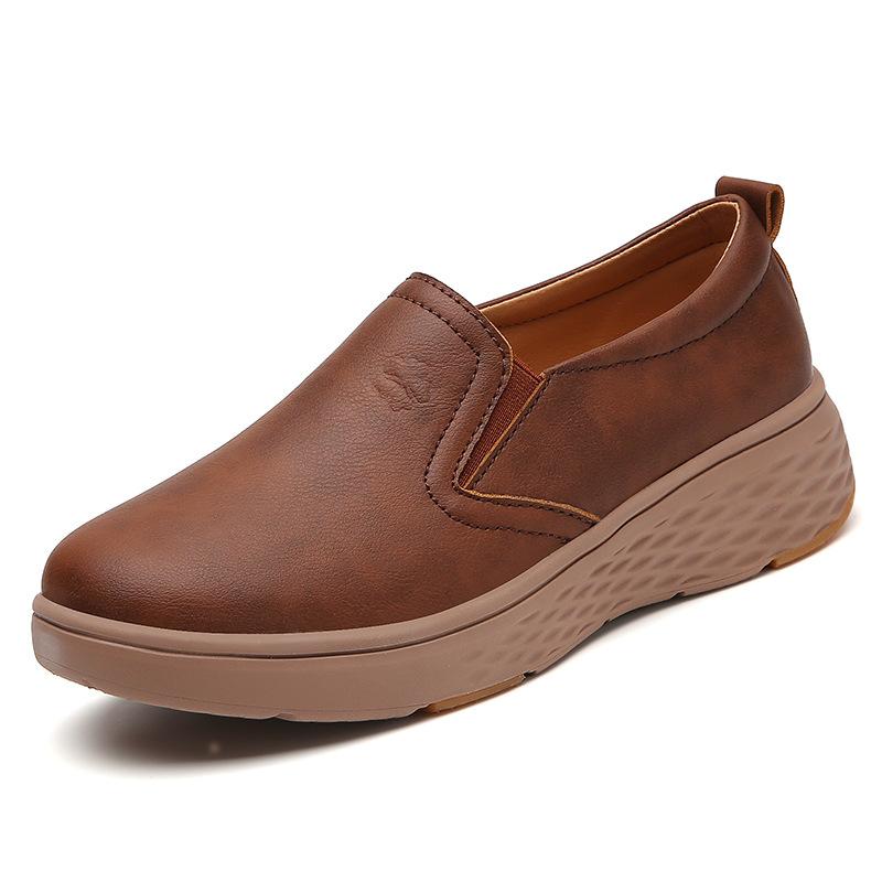 Slip-on Women Loafers PU Leather Waterproof Casual Shoes Non-slip Walking Shoes White Nurse Shoes