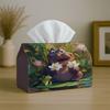 1pc Tissue Box Holder with Cute Fantasy Cartoon Design-Frog for Lotus Pond,Durable Polyester,Ideal for Kitchen,Living Room,Bedroom,Bathroom,-Holiday D