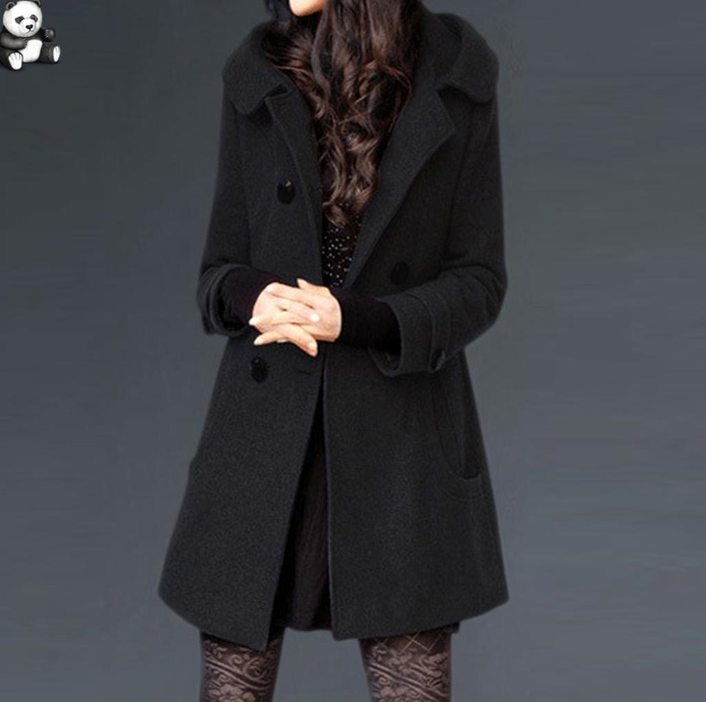 hooded double breasted coat