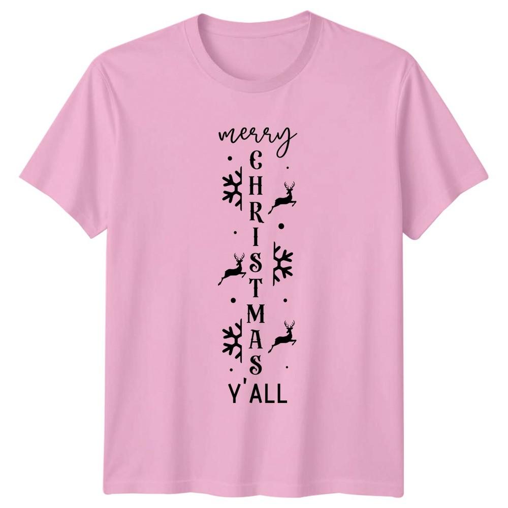 Merry Christmas Yall TShirt Southern Farmhouse Seasonal Christmas