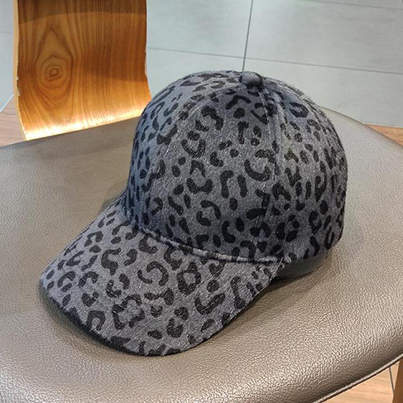 Leopard Print Baseball Cap For Women Men Unisex | Winter Thickened Adjustable Snapback, Outdoor Travel Warm Hat Fashion Headwear