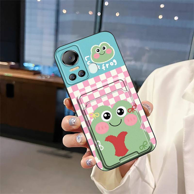 Full Wrap Durable Phone Case For Itel S18/Vision5/S663L Card Bag Dirt-resistant Protective Cute Cover TPU Card Slot