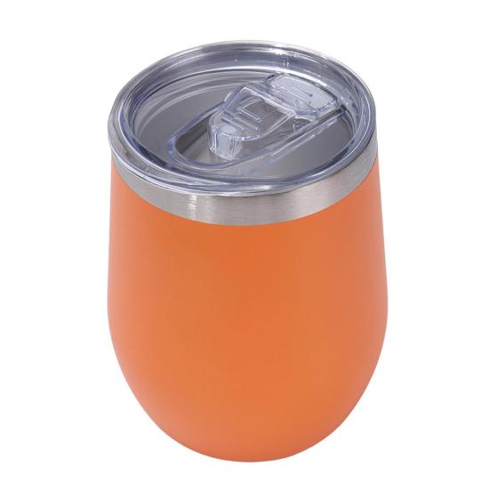 Stainless Steel Wine Cup with Leak-Proof Lid Hot Cold Drinks Portable Travel Cup Anti-Slip Design Insulated Thermal Mug