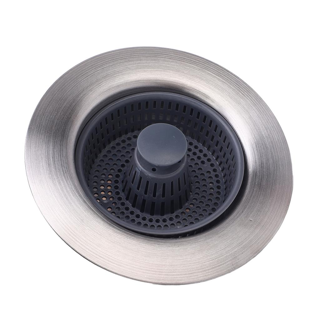 Kitchen Sink Drain Strainer 3 in 1 Stainless Steel Aid Seal Bounce Filter for Garbage Disposal