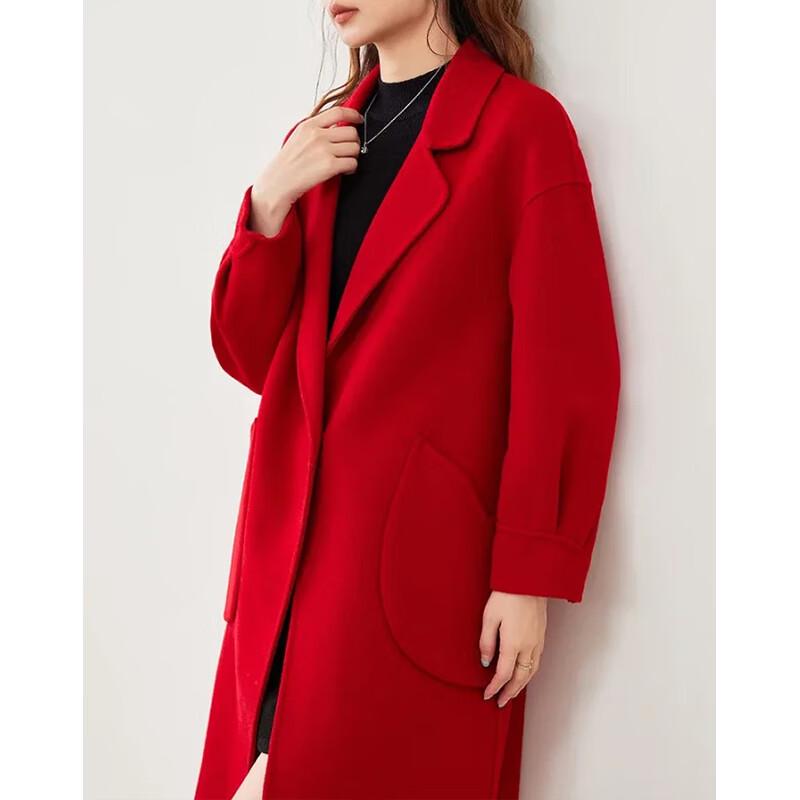Women's Elegant Mid-Length Wool Coat S51015N1