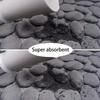 Soft Sponge Bath Mat Non Slip Pebble Pattern Water Absorbent Bathroom Rug Shower Floor Carpet Anti Slip Toilet Mat Home Doorway Quick Dry Safety Mat