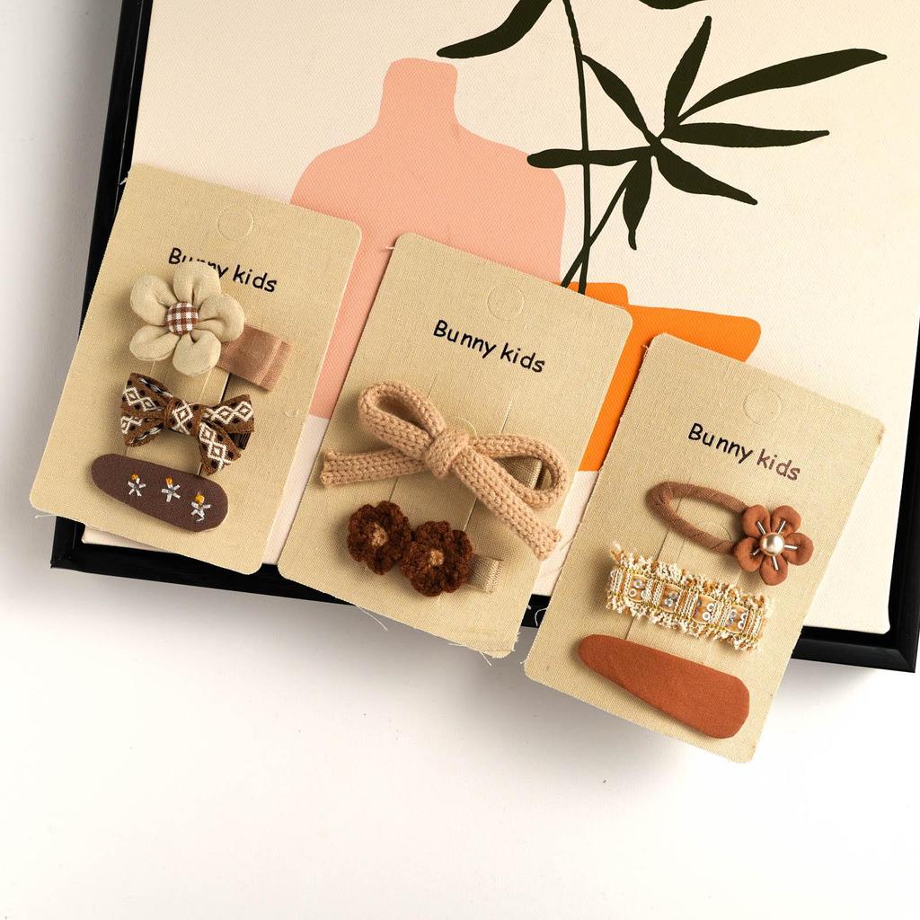 Korean Cartoon Flower Bear Bow Hairpin for Children