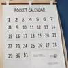 Large Size Calendar Pocket Chart Cotton and Linen Material Numbered Pocket Chart  For Home Study