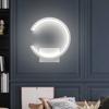 Modern LED Wall Lamps Minimalist Semicircular Aluminum Sconces For Living Room Bedroom Bedside Dining Rooms Illumination Fixture