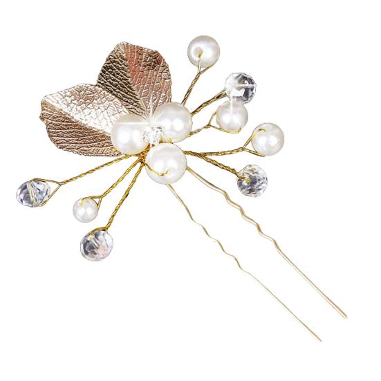 

Женский этнический свадебный декор для подружки невесты в виде листа, головной убор, палочка для волос, шпилька золотистый