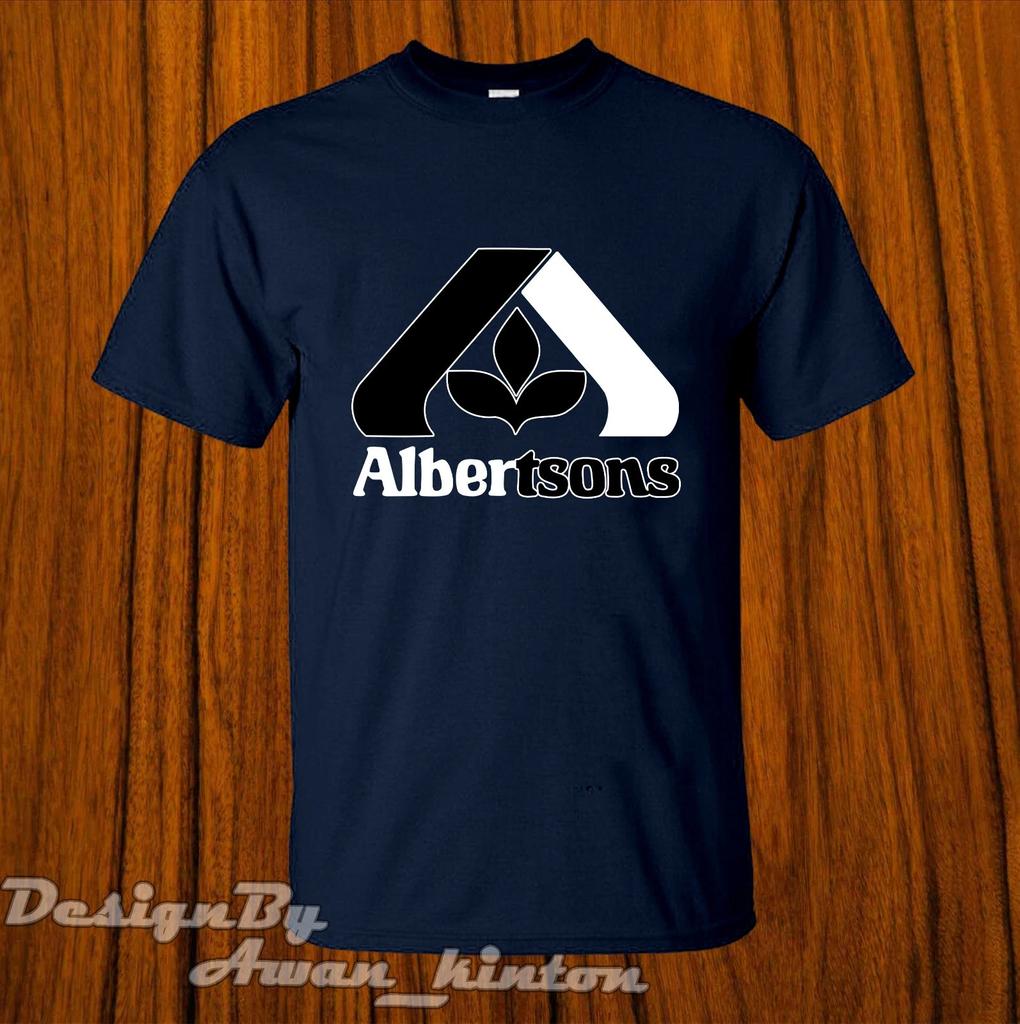 Men's and Women's T-shirts Shirt Albert Sons Funny Logo Tshirt Made In Usa Dark Blue Color Mens Clothing