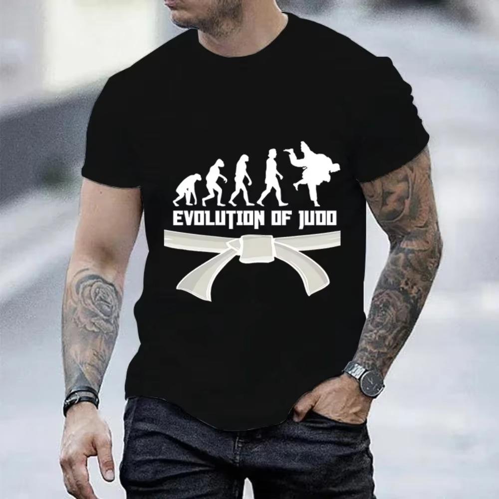 Men's Brand Tshirts Evolution of Judo Classic Graphic T-shirt Casual Fashion Women Men Clothing Tops Oversized Tee Shirt Homme