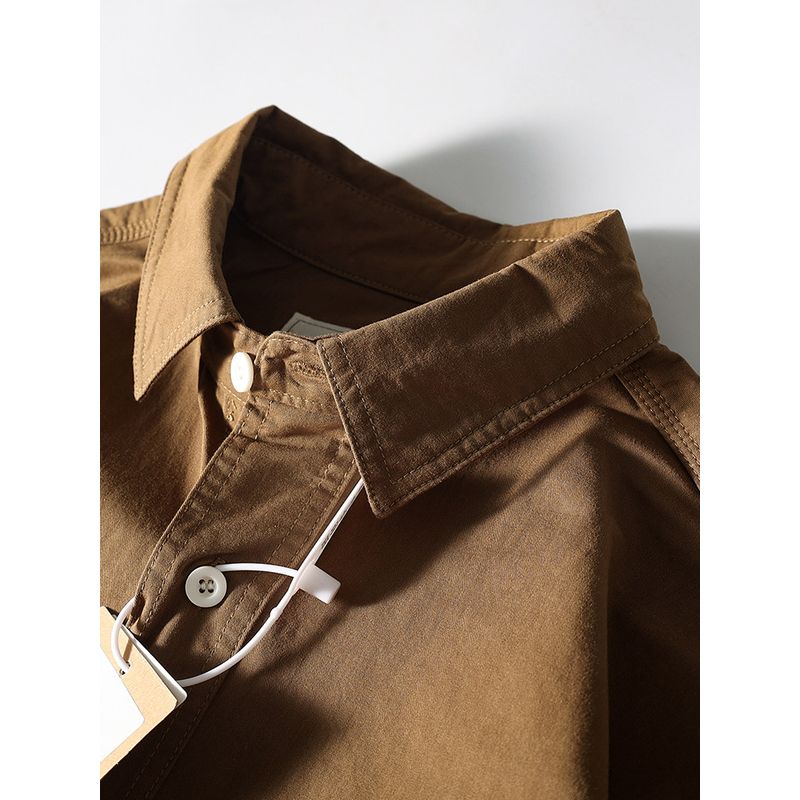 American Retro Workwear Shirt Men Long Sleeves Spring & Fall Profile Outwear Export Export Men's Clothing Loose Casual Shirt