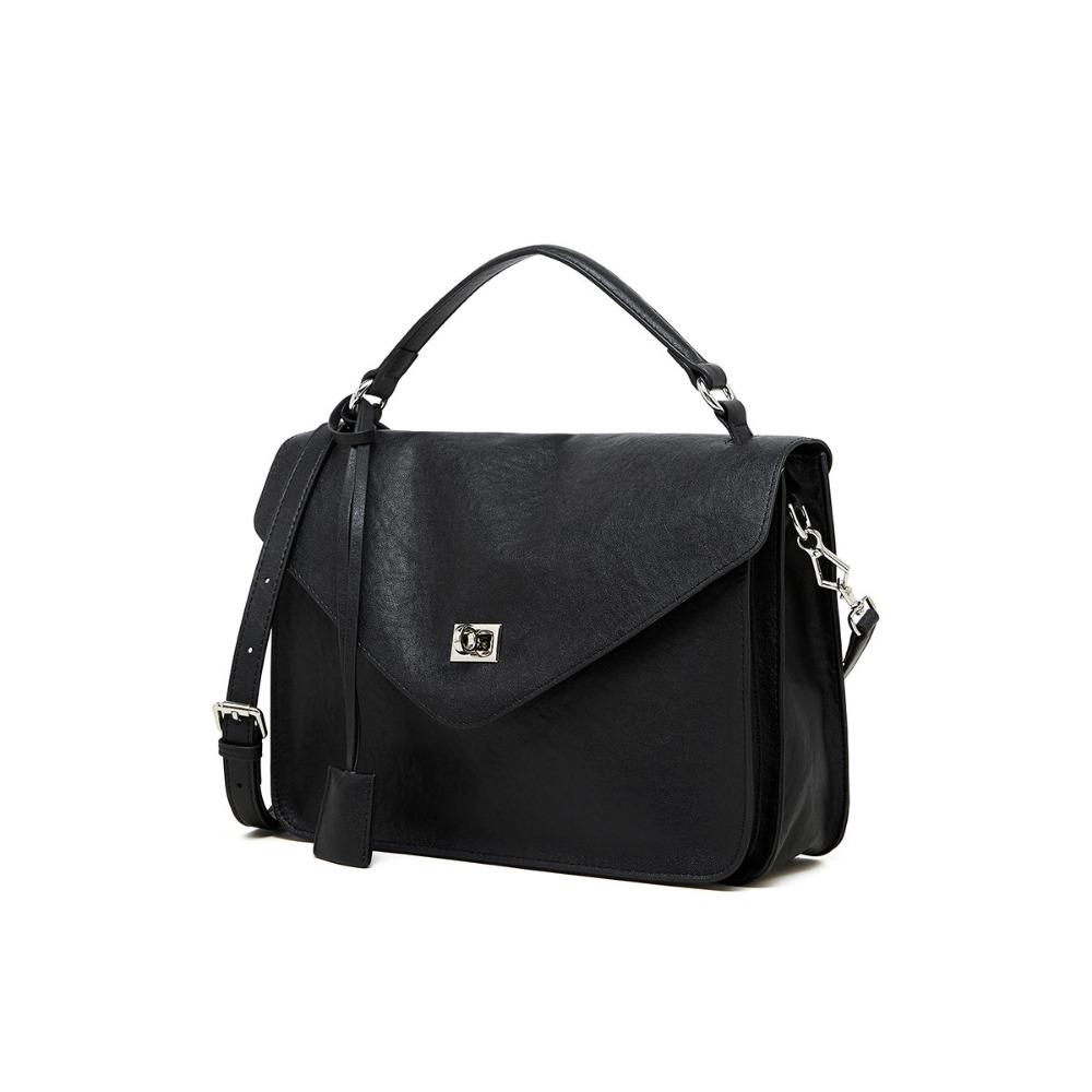 

Вместительная трендовая повседневная сумка через плечо на одном плече, простая сумочка чёрный