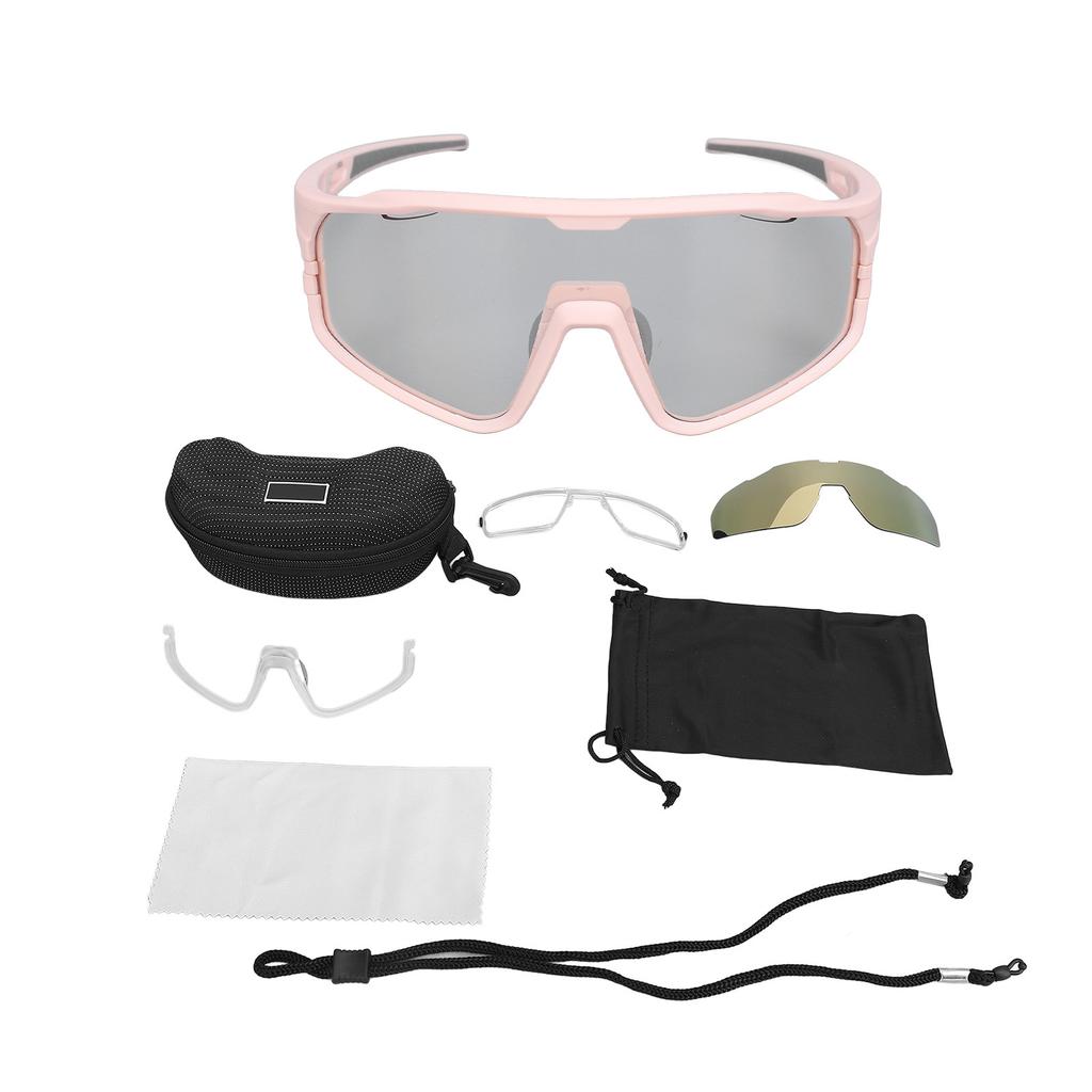 Cycling Sunglasses UV Guard Photochromic Glasses Polarized Cycling Sunglasses with Myopia Lens Frame for Outdoor Sports