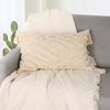 Tufted Cotton Fabric Pillowcase Simple Nordic Style Geometric Tassel Decoration Cushion Case Invisible Zipper Soft Throw Pillow Cover