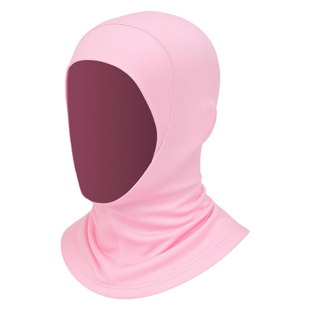 

Elegant Ice Silk Women Hijab Scarf Neck Protection Sun Protection Instant Hijab Spandex Lightweight Ready To Wear Hijab Lady розовый