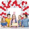 Weiß Rote Luftballons Girlande Metall Silber Konfetti Luftballonbogen Set Weihnachten Geburtstagsparty Hochzeit Babyparty Dekoration Globos