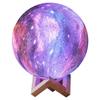 3D Moon Lamp with USB Charging, Remote Control, and Painted Planet Design - Creative Starry Sky Night Light Table Lamp.